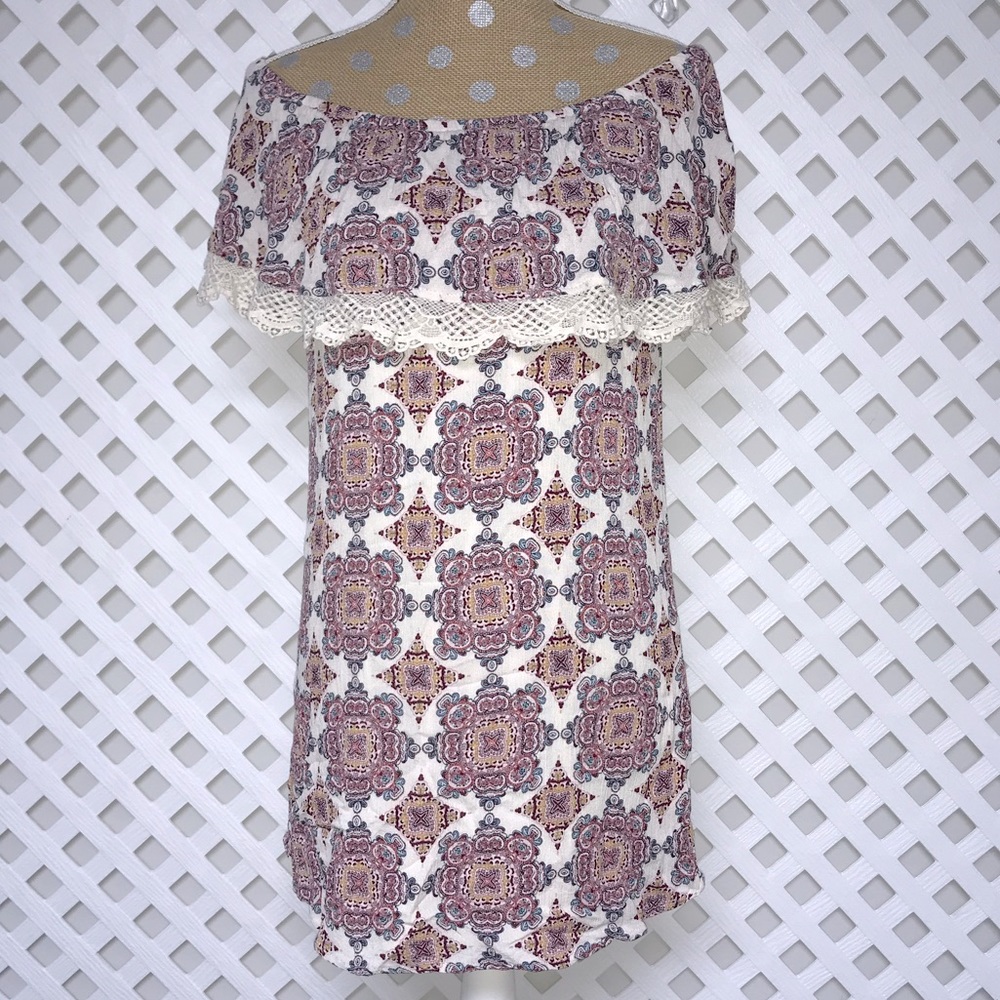 Rue 21 Off Shoulder Mini Dress Crochet